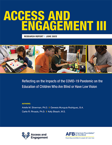 Cover of the Access and Engagement III Research Report: Reflecting on the Educational Impact of the COVID-19 Pandemic, which includes photos of students.