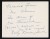 Thumbnail of Note from Evelyn D. Seide regarding money received from James S. ...