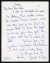 Thumbnail of Letter from Mildred Keller telling Evelyn Seide that she will wri...