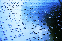 braille in closeup