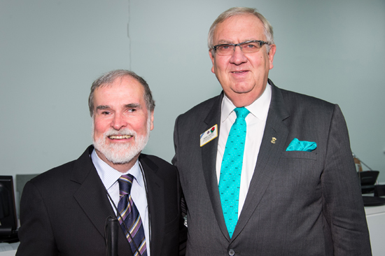 Carl Augusto, AFB President and CEO, with Wayne Madden, International President, Lions Clubs International 