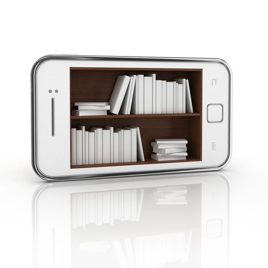 Books instead of display on a touch screen phone. 