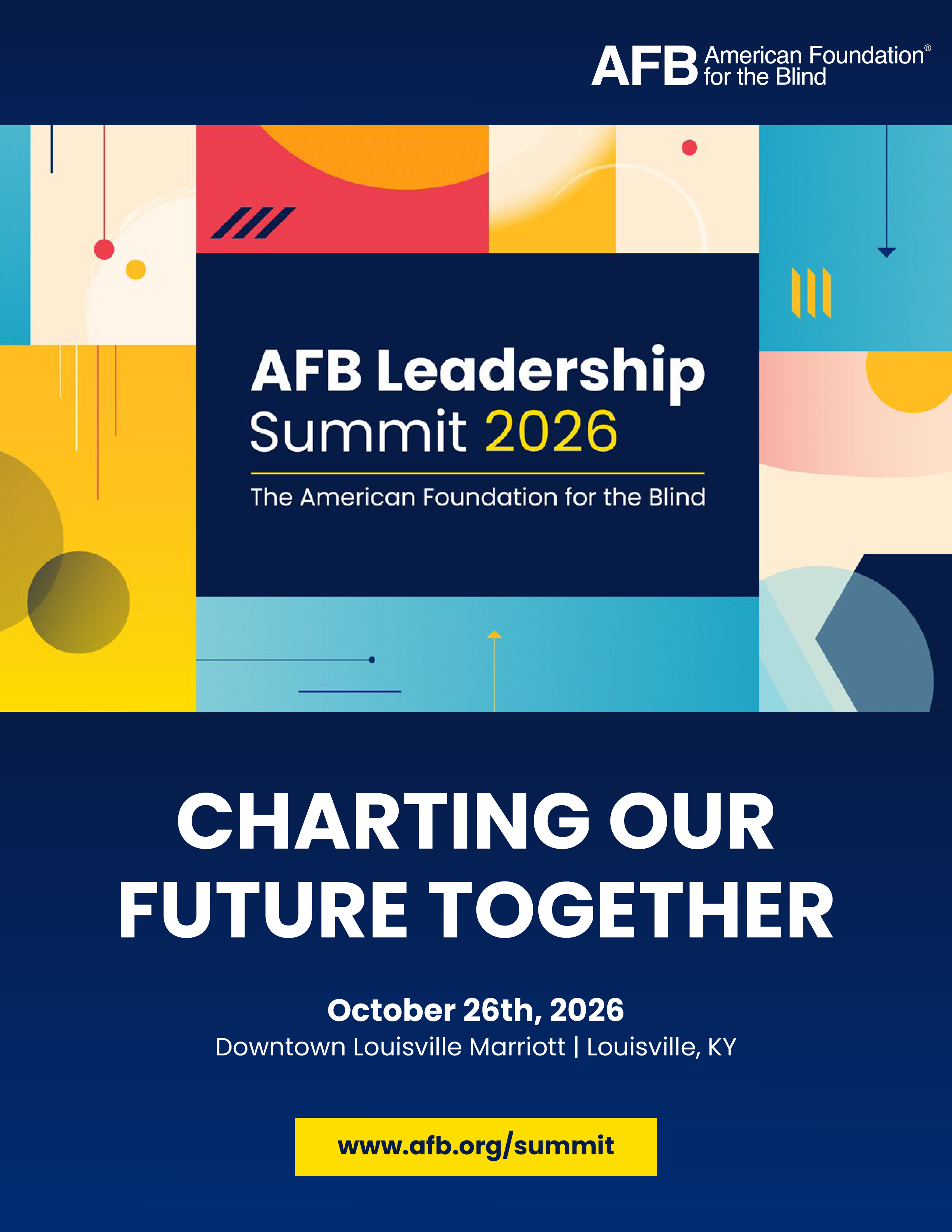 2026 AFB Leadership Summit Sponsor Menu Cover