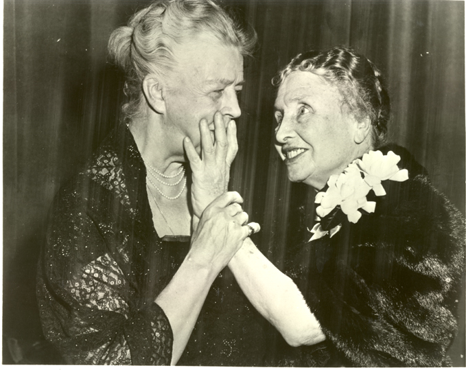 Helen Keller with Eleanor Roosevelt, 1948