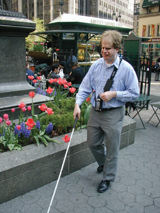 Cover Photo: Jay Leventhal negotiating New York City with the Trekker GPS device.