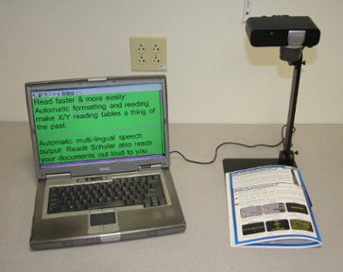 Photo of the Readit Scholar in use