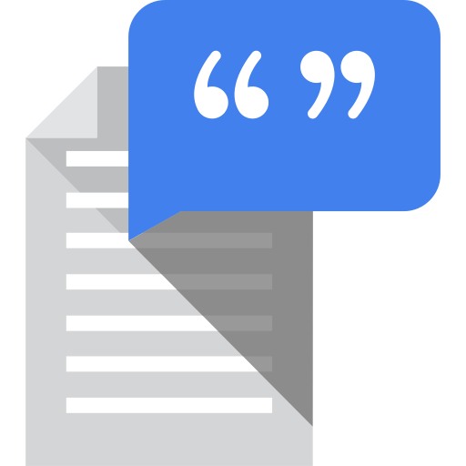 Google's minimalistic text to speech logo.