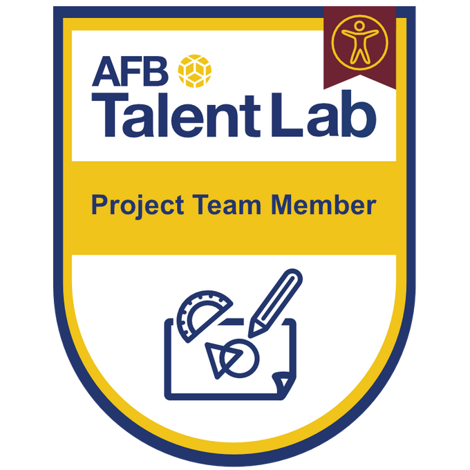 AFB Talent Lab Project Team Member badge