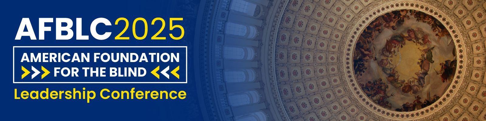 AFBLC 2025. The grand domed ceiling of the U.S. Capitol Rotunda with intricate architectural details that radiate from the prominent fresco painting at the center.