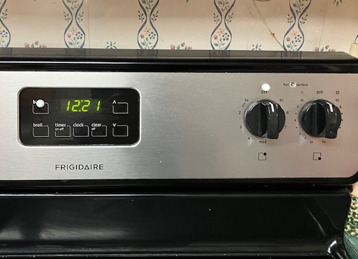 Bump dots placed on a stove.