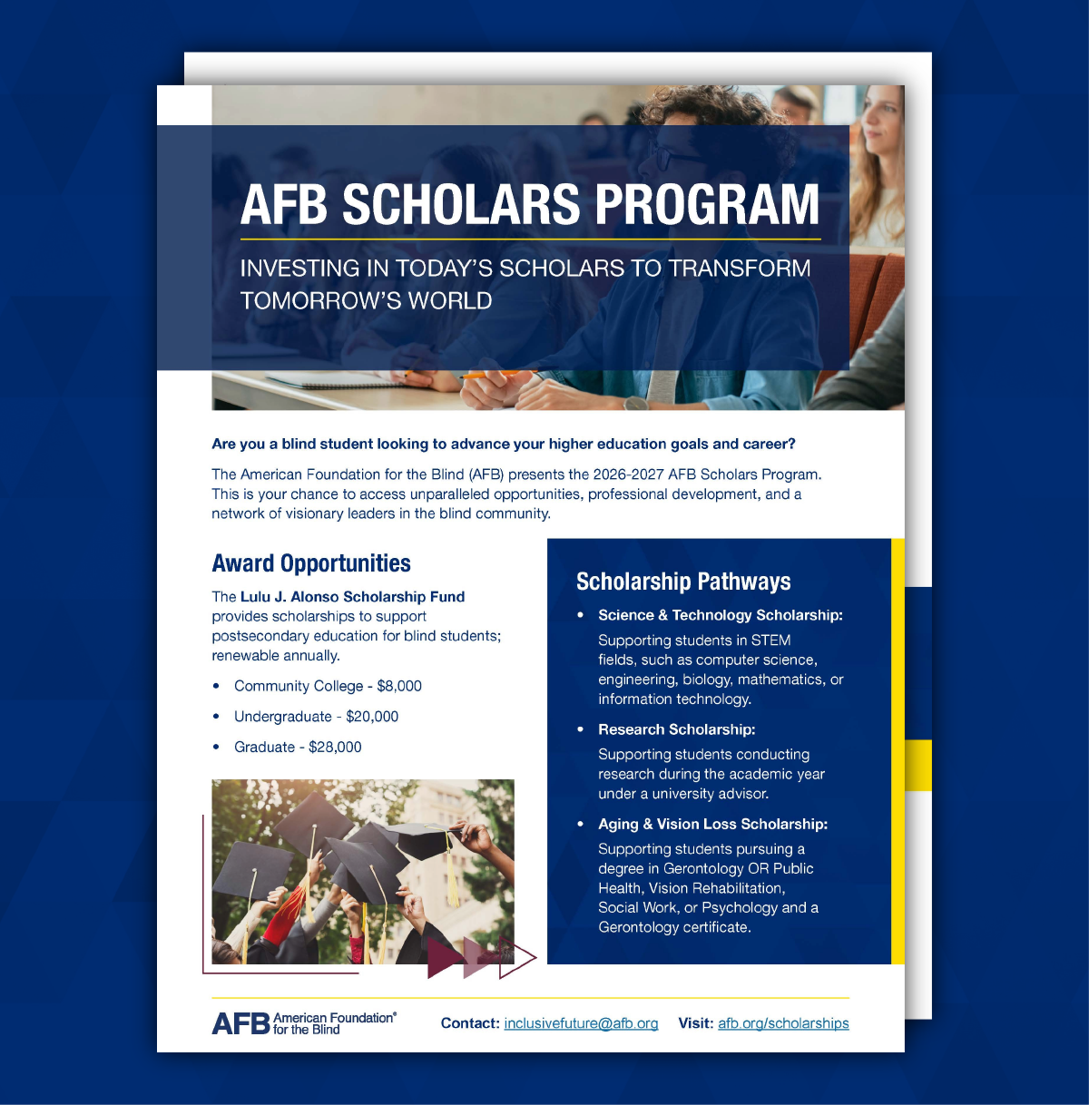 AFB Scholars Program Flyer Cover