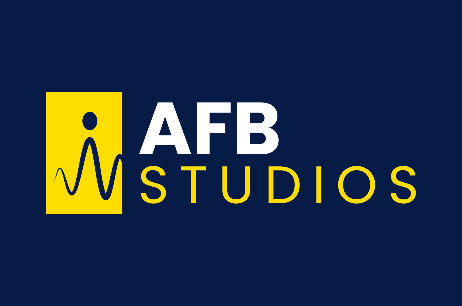 AFB Studios logomark illustrating a soundwave creating the impression of a person.